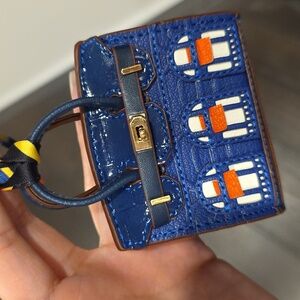 Mini Birkin Bag Charm - Blue